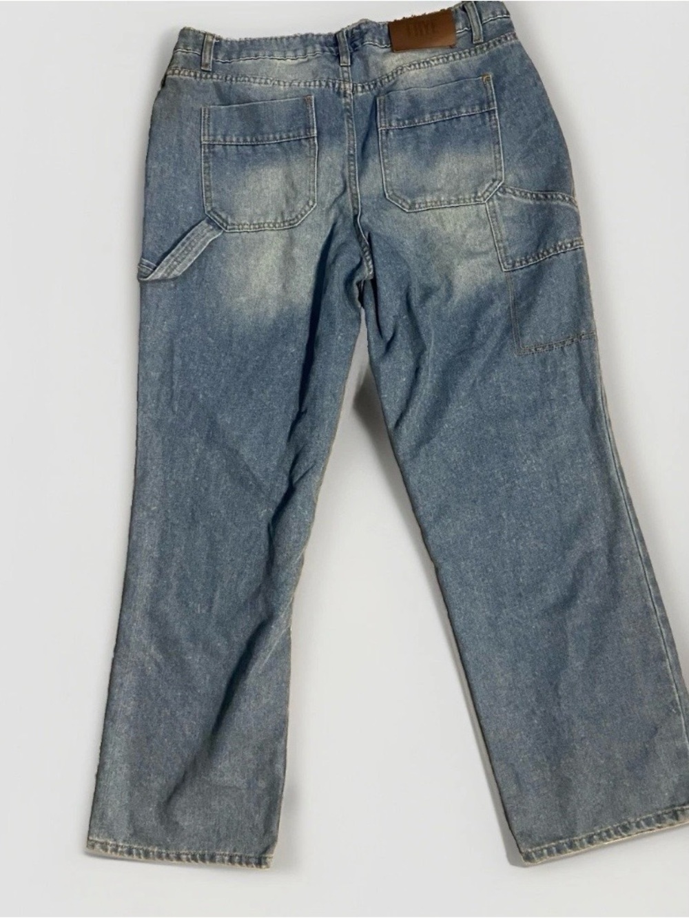 FRYE Carpenter Jeans Button Fly Utility Pocket Light Wash Women's Size 29